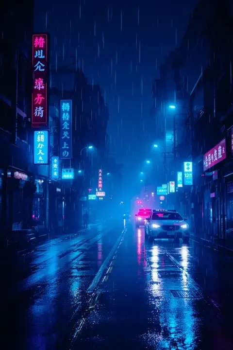 霓虹警事海报封面，警匪动作，2026年中国大陆电影
