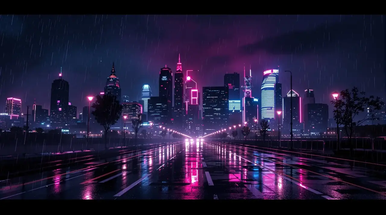霓虹警事影视剧照，雨夜霓虹之下，真相从未沉默